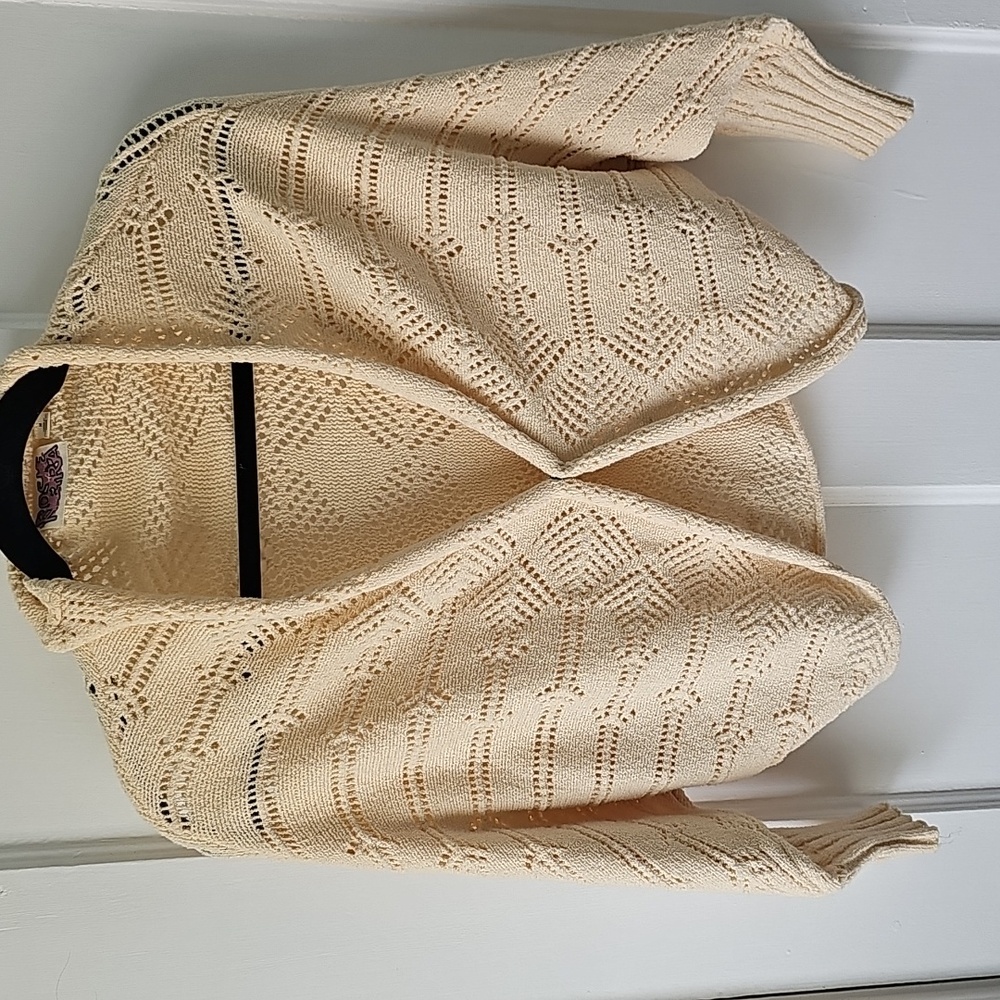 Anthropologie Crochet Cropped Shrug